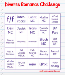 #DiverseRomaneBingo card