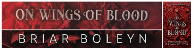 on wings of blood banner